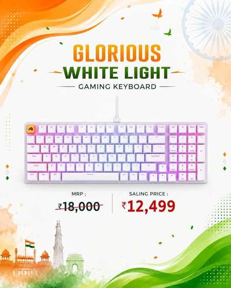 Glorious GMMK2 White Full Size Mechanical Gaming Keyboard