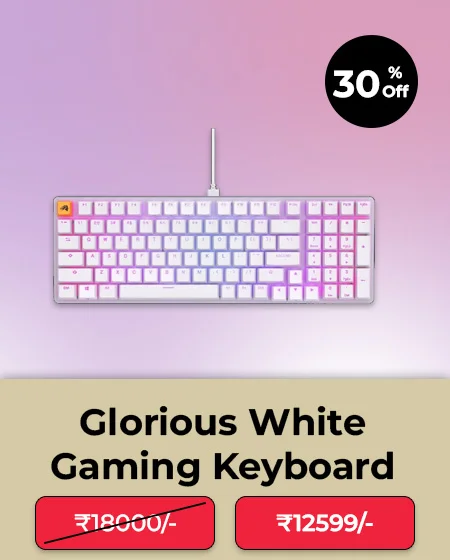 Glorious GMMK2 White Full Size Mechanical Gaming Keyboard