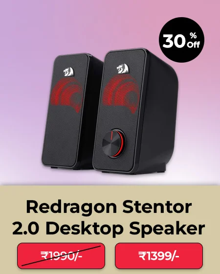 Redragon GS500 Stentor 2 0 Desktop Speaker With Red Backlight