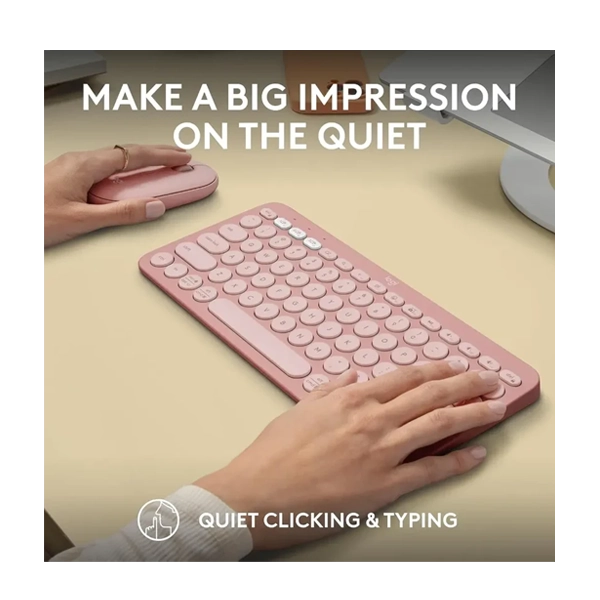 Logitech Pebble 2 Wireless Rose Keyboard and Mouse Combo image 6