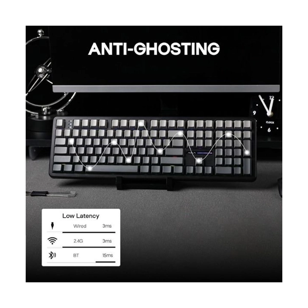 Aula F108GRN Full Size Wireless RGB Mechanical Gradient Grey Reaper Switch Gaming Keyboard image 3