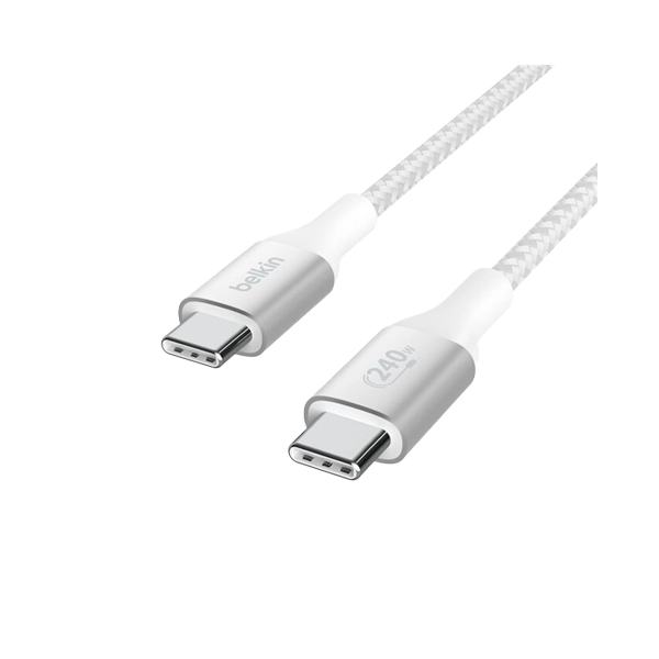 Belkin 240W USB Type-C to C Smartphone White Charging Cable image 2