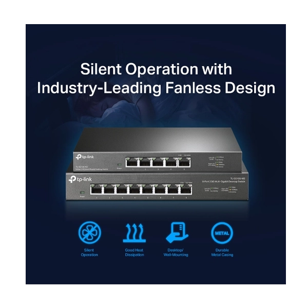 TP-LINK  TL-SG108-M2 8 Ports 2.5G Mulit  GIGA High Speed  Ethernet switch image 6