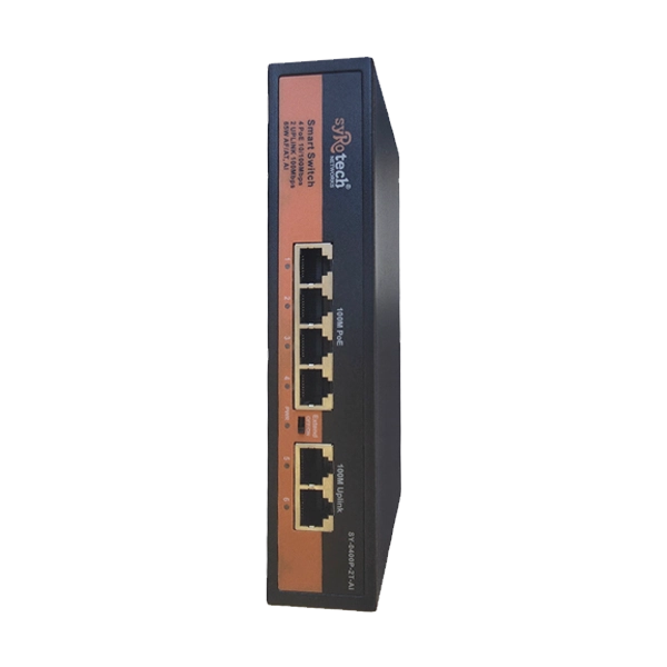 Syrotech SY-0400P-2T-AI 4-Port 10/100Mbps Unmanaged AI PoE Switch image 2