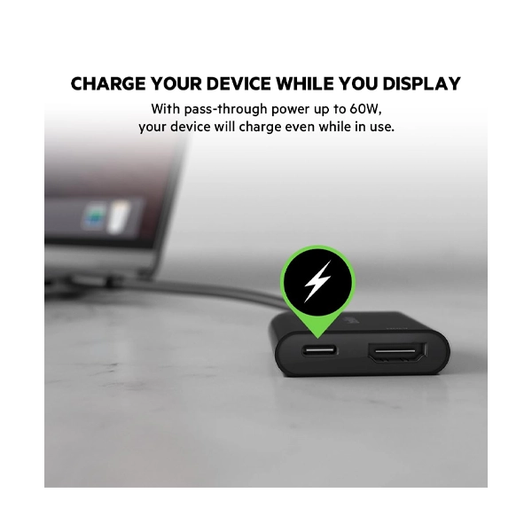 Belkin USB-C to HDMI + 60W Charge Adapter image 2