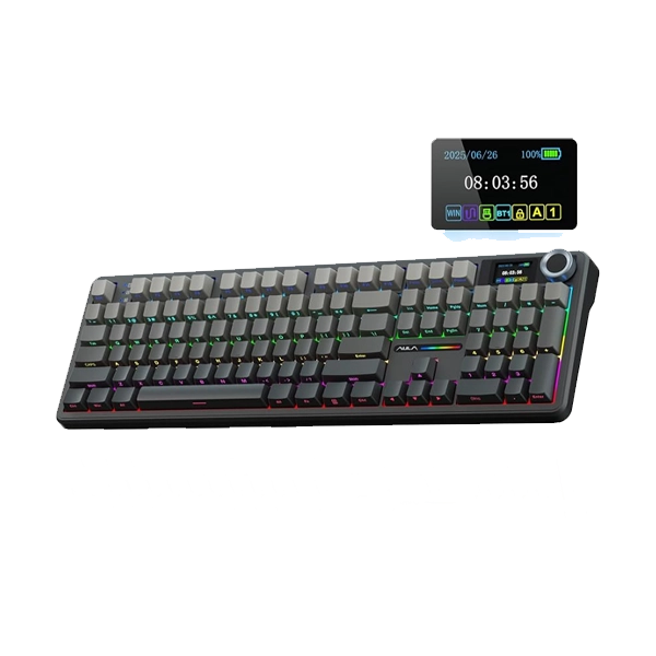 Aula F108PROGRN Full Size Wireless RGB Mechanical Gradient Grey Reaper Switch Gaming Keyboard