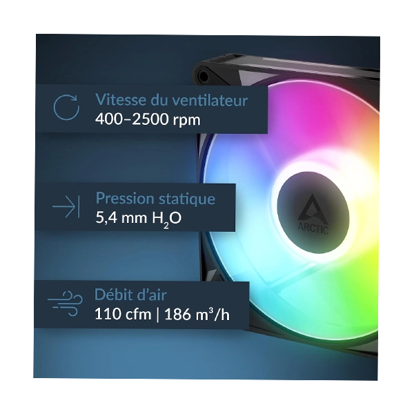 Arctic Bionix P14 A-RGB Black 3- Pack Case Fan image 3