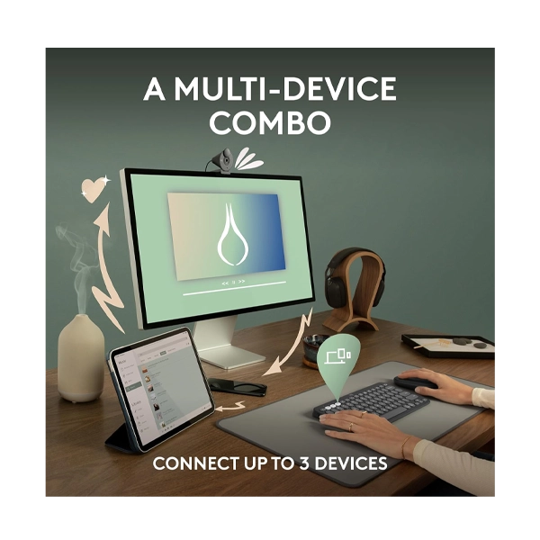 Logitech Pebble 2 Wireless Blue Keyboard and Mouse Combo image 3