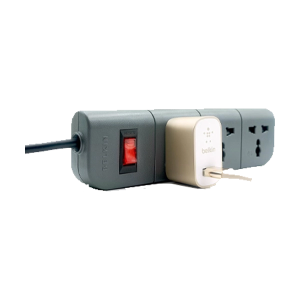 Belkin 3-Socket 5Ft Heavy Duty Cable with Surge Protector Extention Board image 3