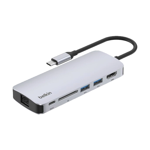 Belkin 100W USB CType 6 in 1 Multimedia Hub Adapter