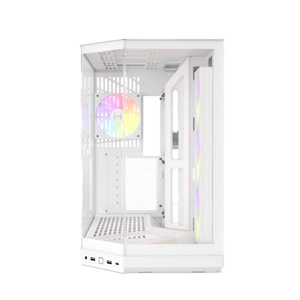 Hyte Y50 RGB Essential Aesthetic Snow White Gaming PC Cabinet image 3