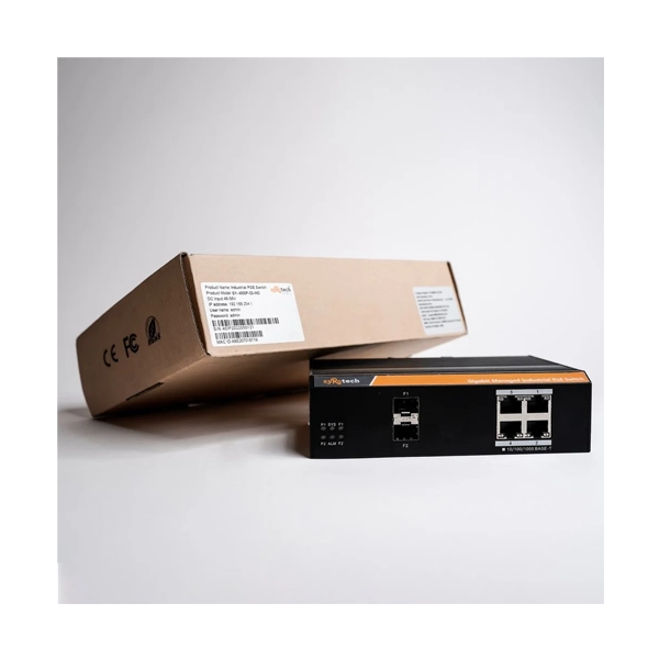 Syrotech SY-4000P-2S-IND Industrial Gigabit PoE Switch with 4 PoE Ports image 4
