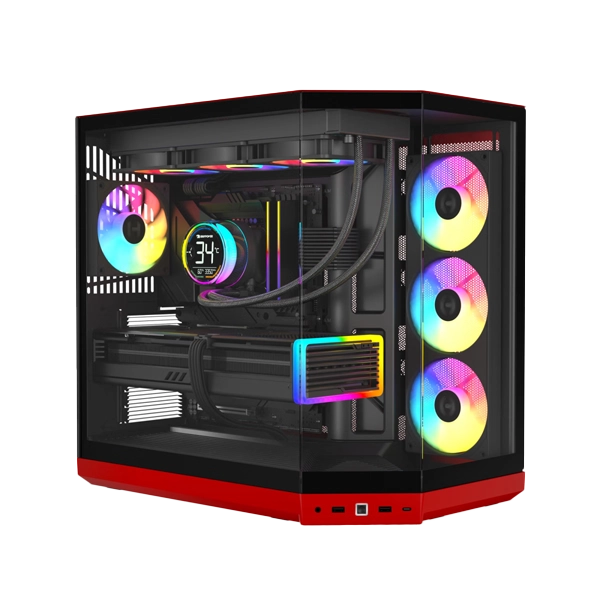Hyte Y50 RGB Essential Aesthetic Black Cherry  Gaming PC Cabinet image 3