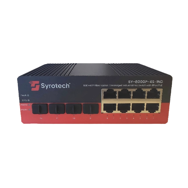 Syrotech SY-8000P-4S-IND Gigabit Management Industrial 8 POE Switch
