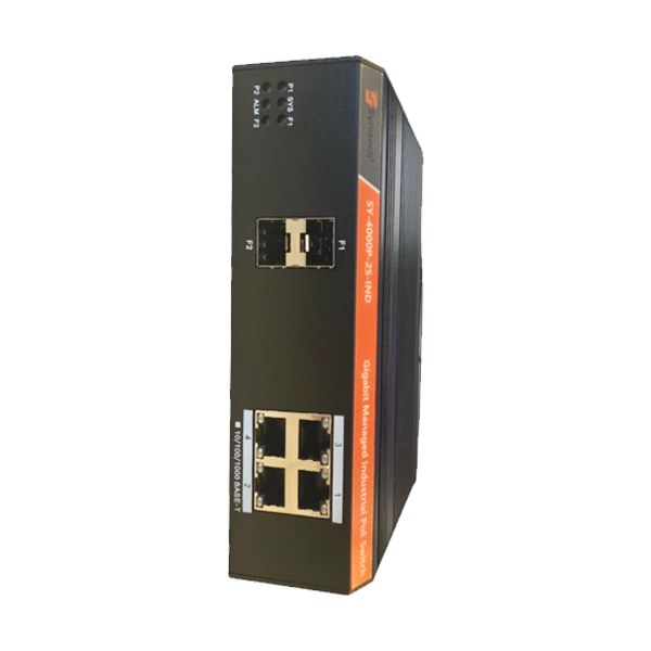 Syrotech SY-4000P-2S-IND Industrial Gigabit PoE Switch with 4 PoE Ports image 5