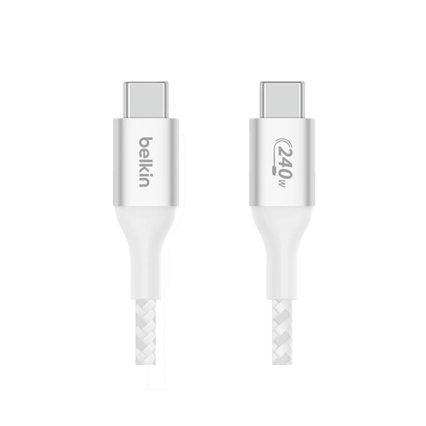 Belkin 240W USB Type-C to C Smartphone White Charging Cable