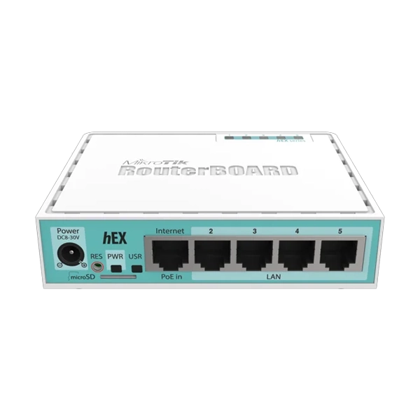 Mikrotik Hex Rb750Gr3,5-Port Gigabit Single Band USB Router