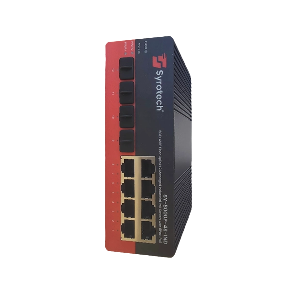 Syrotech SY-8000P-4S-IND Gigabit Management Industrial 8 POE Switch image 2
