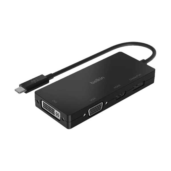 Belkin AVC003btBK USB-C to DVI Multi Port 4K HDMI Display Adapter