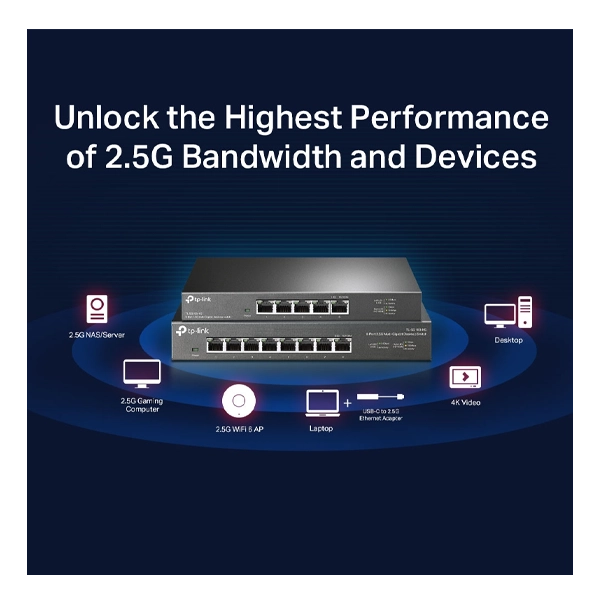TP-LINK  TL-SG108-M2 8 Ports 2.5G Mulit  GIGA High Speed  Ethernet switch image 8