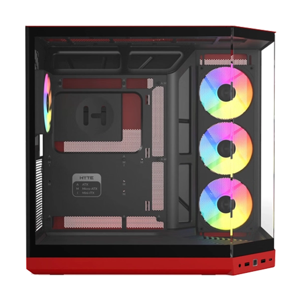 Hyte Y50 RGB Essential Aesthetic Black Cherry  Gaming PC Cabinet