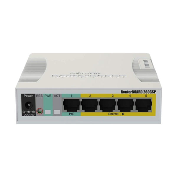 Mikrotik CSS106-1G-4P-1S 5-Port PoE Gigabit Cloud Smart Switch