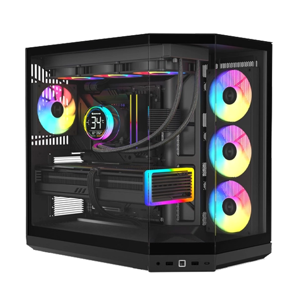 Hyte Y50 RGB Essential Aesthetic Pitch Black Gaming PC Cabinet image 2