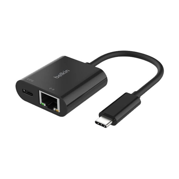 Belkin 100W Connect USB-C With Gigabit Ethernet Point + Charge Adapter