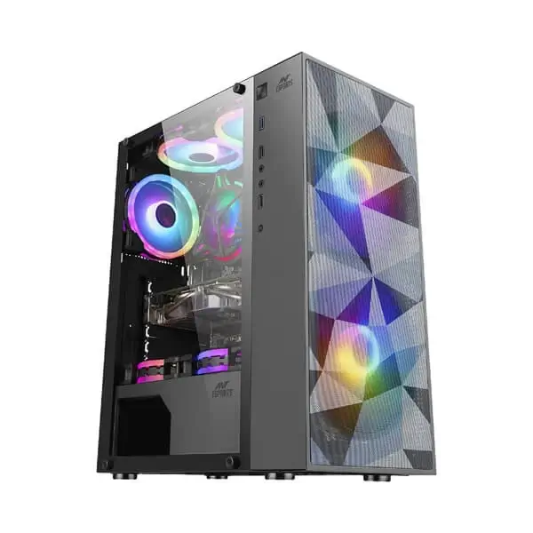Ant Esports ICE-310MT Mid Tower Gaming Cabinet Black