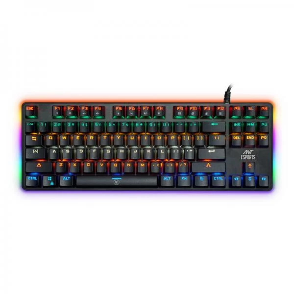 Ant Esports MK1000 Multi colour Led Backlit Wired TKL Mechanical Gaming Keyboard