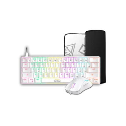 Gamdias Hermes E4 3-In-1 White Gaming Combo Mechanical Keyboard Mouse Mousepad