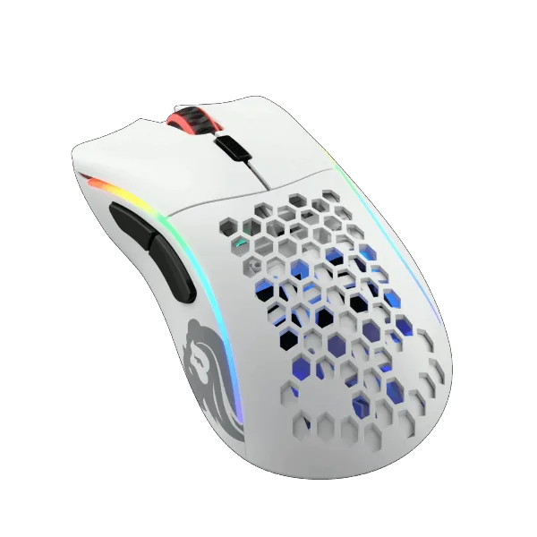 Glorious Model D Minus Wireless Matte White Gaming Mouse
