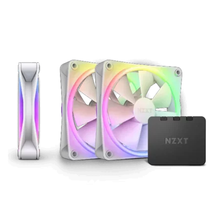 NZXT F120 RGB Duo White RGB Controller Triple Pack Cabinet Fan