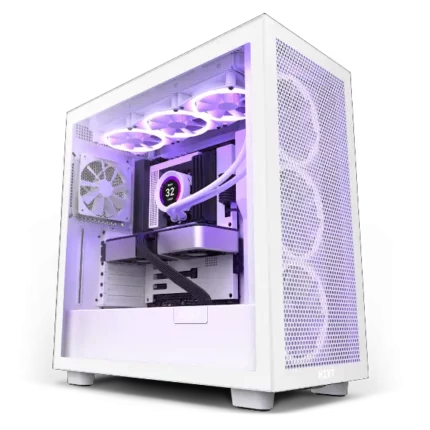 NZXT H7 Flow RGB White Mid Tower Cabinet