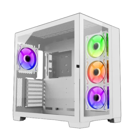 Ant Esports Crystal XL ARGB (ATX) White Mid Tower Gaming Cabinet