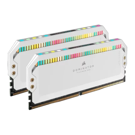 Corsair Dominator Platinum RGB 32GB 16GBx2 6200MHz DDR5 Desktop RAM - White