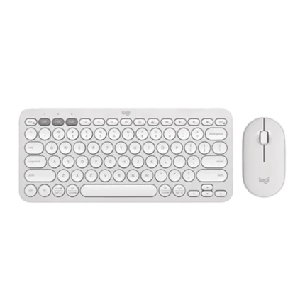 Logitech White Color Wireless Pebble 2 Mouse And Keyboard Combo