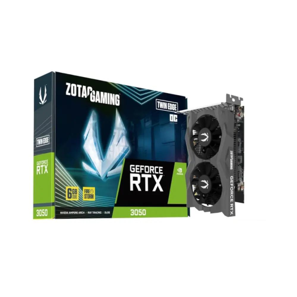 Zotac Gaming Geforce RTX 3050 Twin Edge OC 6GB GDDR6 Graphics Card Zotac Gaming Geforce RTX 3050 Twin Edge OC 6GB GDDR6 Graphics Card