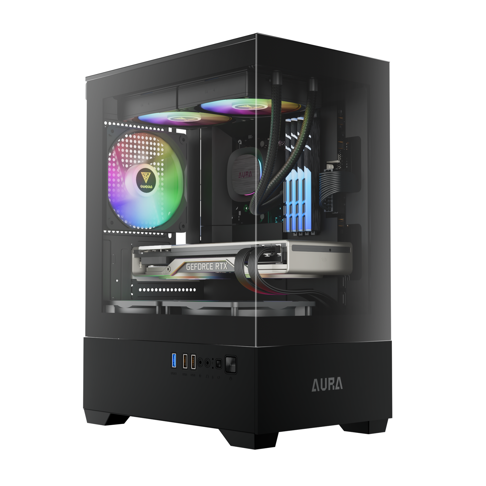 Gamdias Aura GC9M ARGB M-ATX Mini Tower Case Gamdias Aura GC9M ARGB M-ATX Mini Tower Case