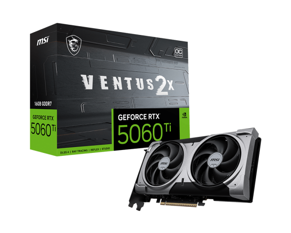 MSI RTX 5060 Ti Ventus 2X OC Plus 16GB GDDR7 Graphics Card MSI RTX 5060 Ti Ventus 2X OC Plus 16GB GDDR7 Graphics Card