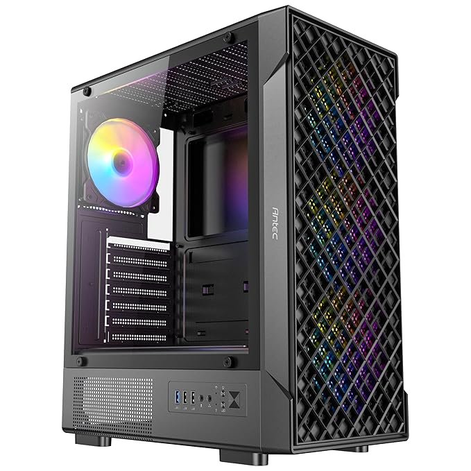 Elevate your gaming rig with the Antec VX320 ARGB ATX Mid Tower Cabinet. Stunning ARGB lighting, efficient airflow, and ample space for high-end components make it a top choice for gamers. Elevate your gaming rig with the Antec VX320 ARGB ATX Mid Tower Cabinet. Stunning ARGB lighting, efficient airflow, and ample space for high-end components make it a top choice for gamers.