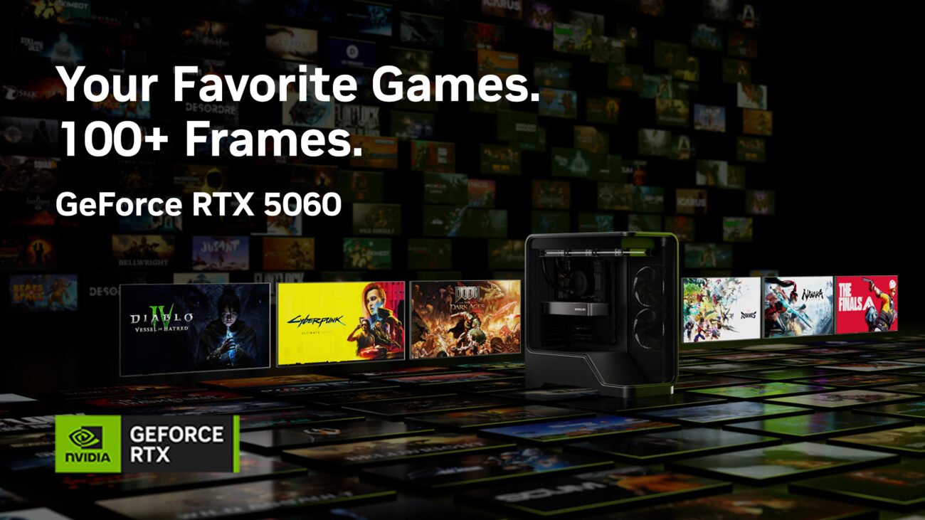 geforce rtx 5060 100 games 100 frames kv nvidia page