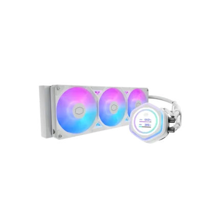 Cooler Master MasterLiquid Atmos II LCD 360mm ARGB CPU Liquid Cooler (WHITE)